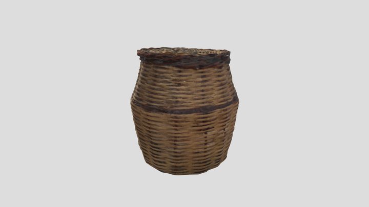 Wicker Basket 3D Model