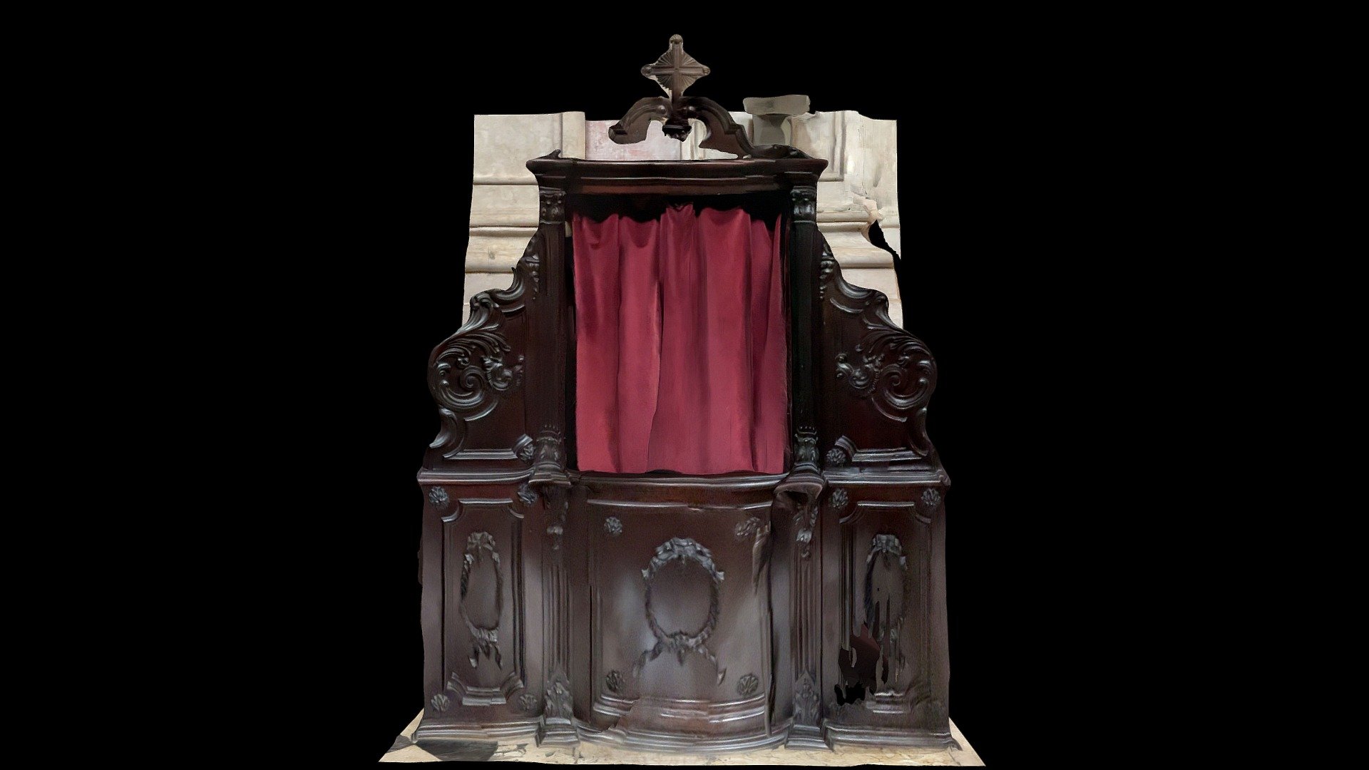 Catholic Confession Booth 2 (Scaniverse) - Download Free 3D model by