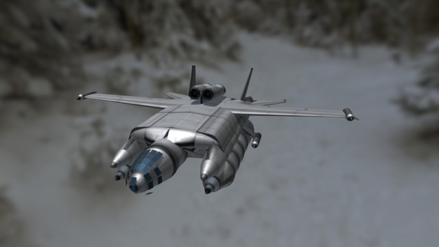 KSP Bartini Beriev VVA-14m1p Ekranoplan 3D Model