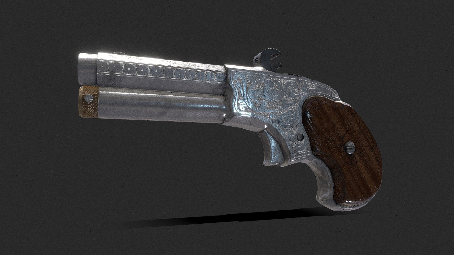 Engraved Remington Rider magazine Pistol - Download Free 3D model by ...
