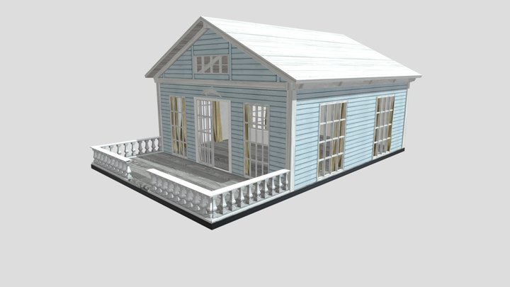 Dolphin House for Mozilla Hubs 3D Model
