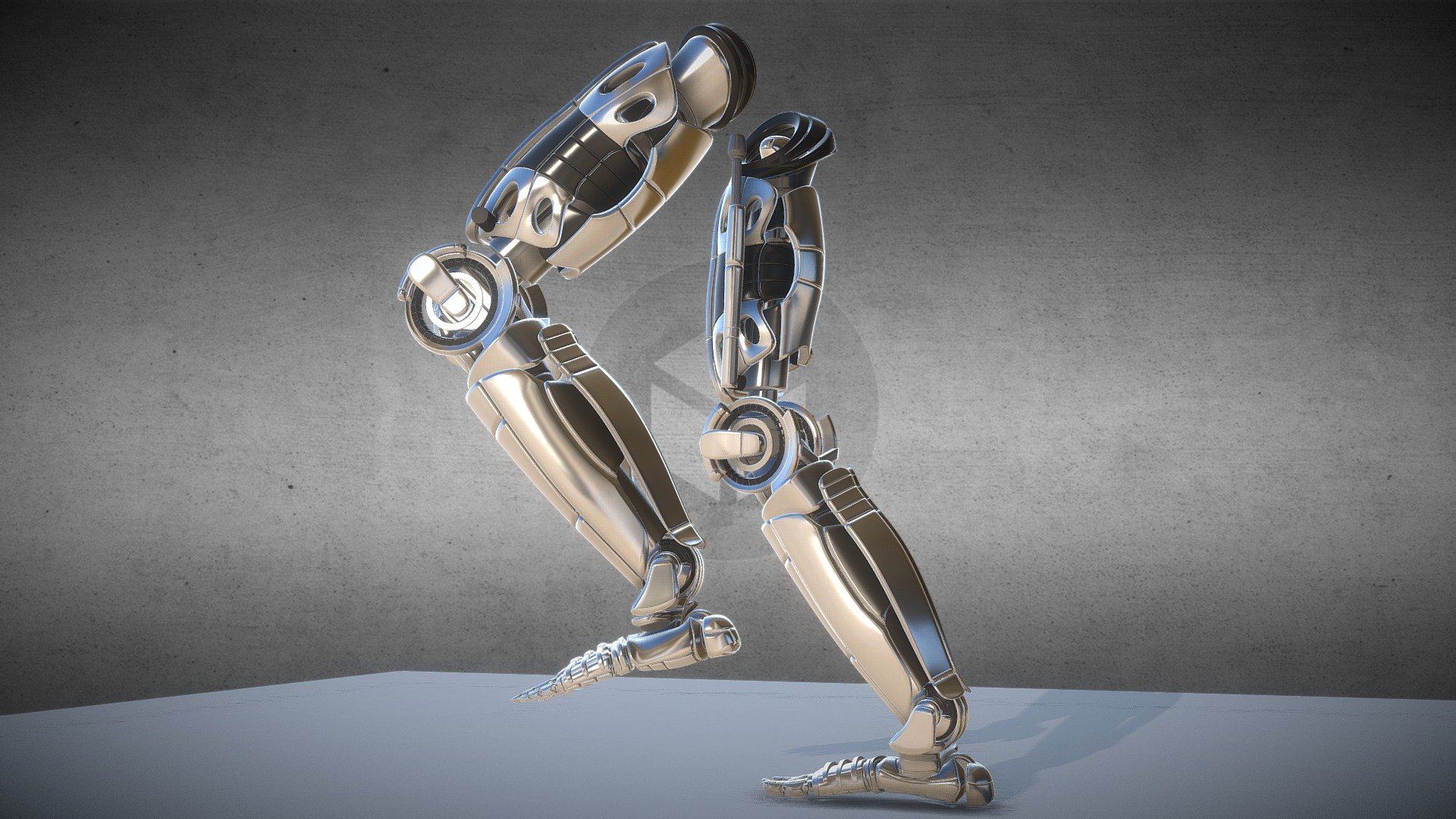 Robot Legs Version 2 Buy Royalty Free 3D model by 3DHaupt