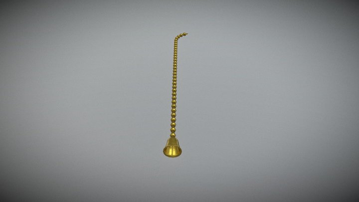 Metal chain with bell 3D Model