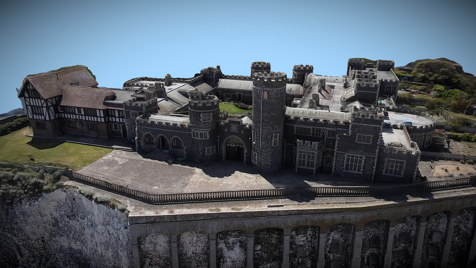 Kingsgate Castle Kent, UK Drone 3D scan Download Free 3D model by