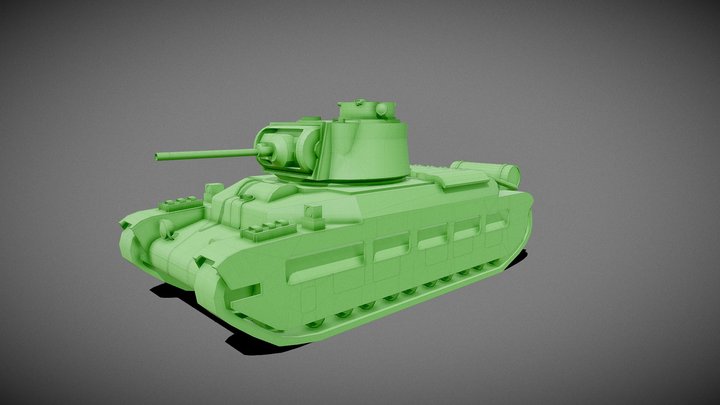 MK II Matilda Tank Base Mesh 3D Model