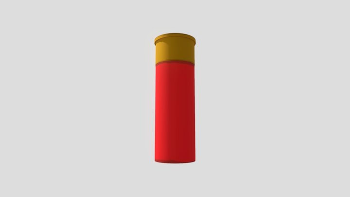Stylized Shotgun Shell 3D Model