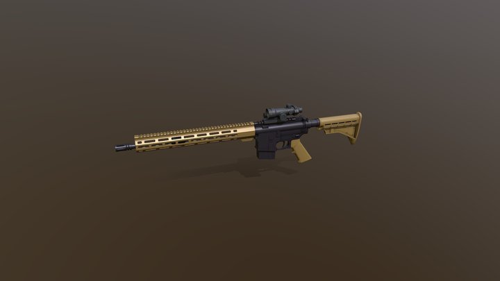 AR 15 Model 3D Model
