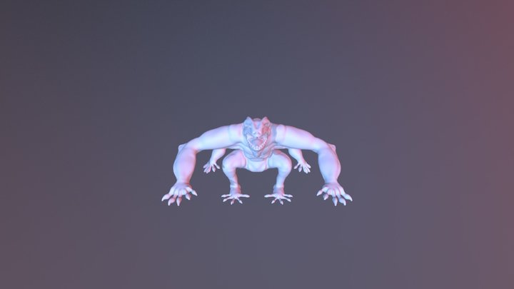Lizard Creature Full Sculpt Decimated 3D Model