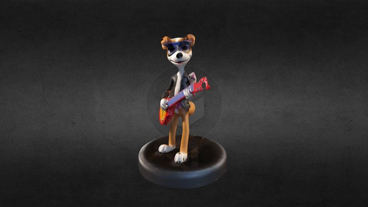 Rockstar Dog - AI Generated – Free 3D Model STL