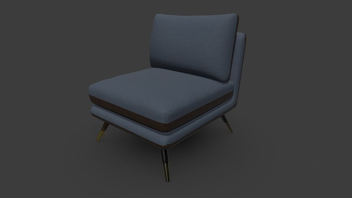 Commune Volta Armless 1 Seater Test Model 3D Model