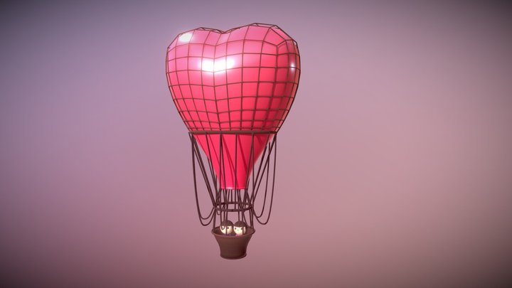 Heart air balloon 3D Model