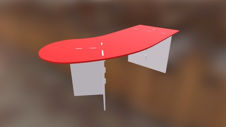 Fab Office Table 3D Model