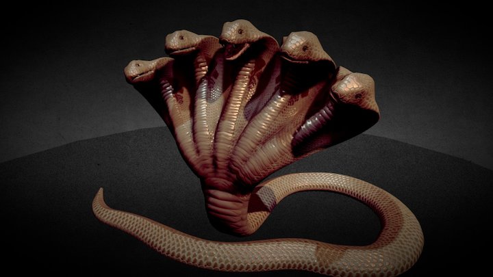 5Headed Snake 3D Model