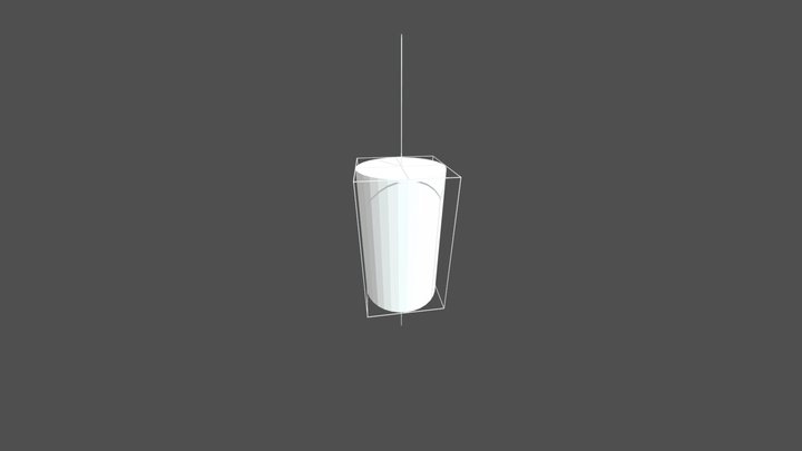 Cylinder in Rectangle 3D Model