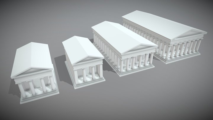 Ancient Greek Temples 3D Model