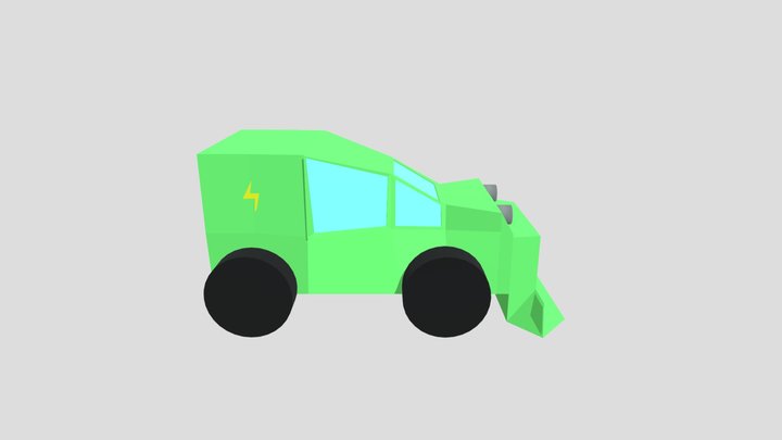 Low poly 3D cybertruck 3D Model