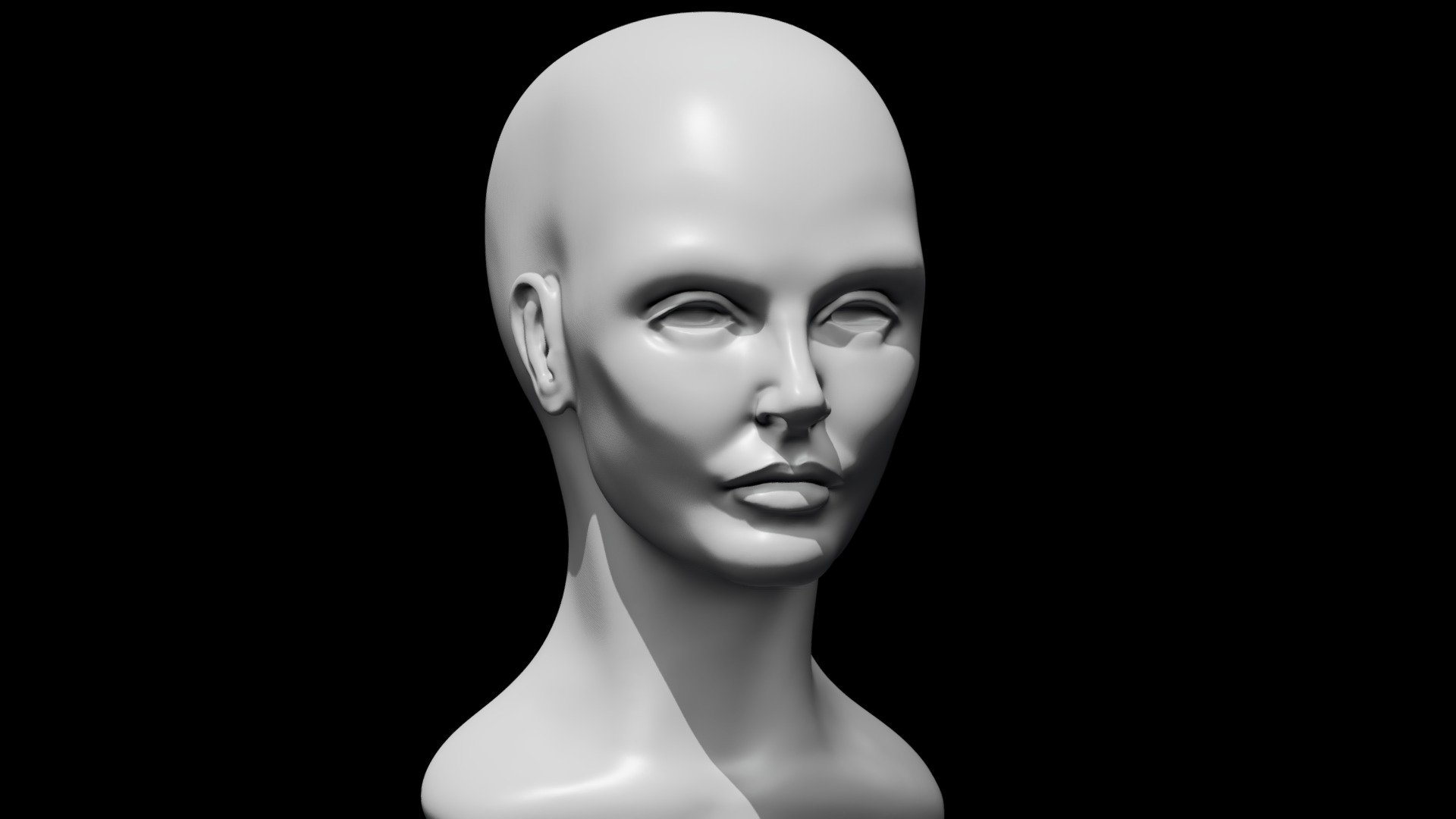Female Head Sculpt - 3D model by Jordan Massey (@KidKinoko) [90e777a ...