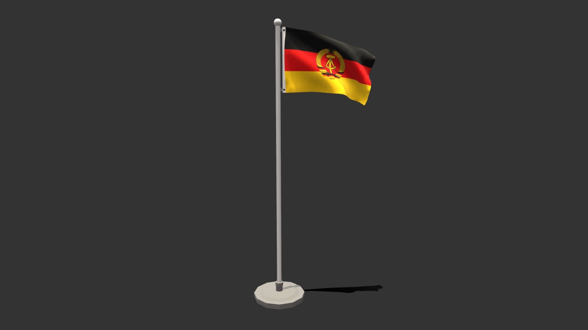 Low Poly Seamless Animated East Germany Flag Buy Royalty Free 3D