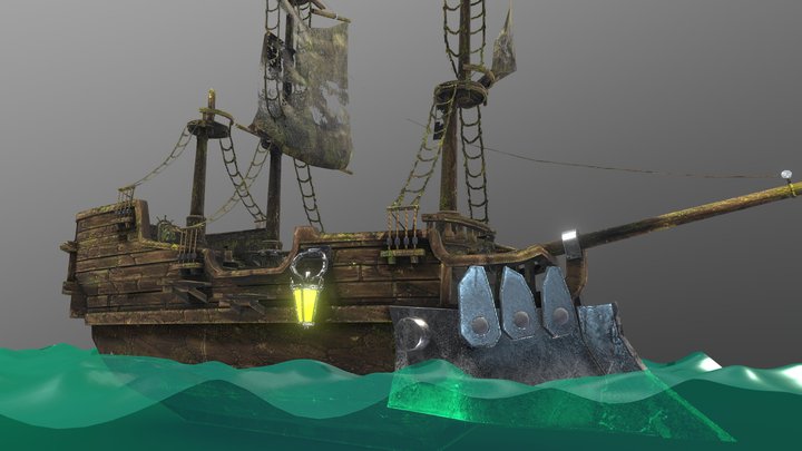 Draugr Ship 3D Model