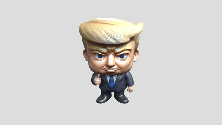 Donal Trump Chibi 3D Model
