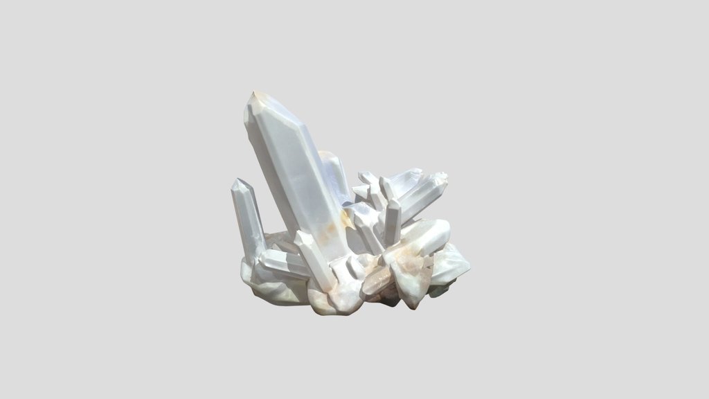 Quartz Crystal Cluster (meshy)