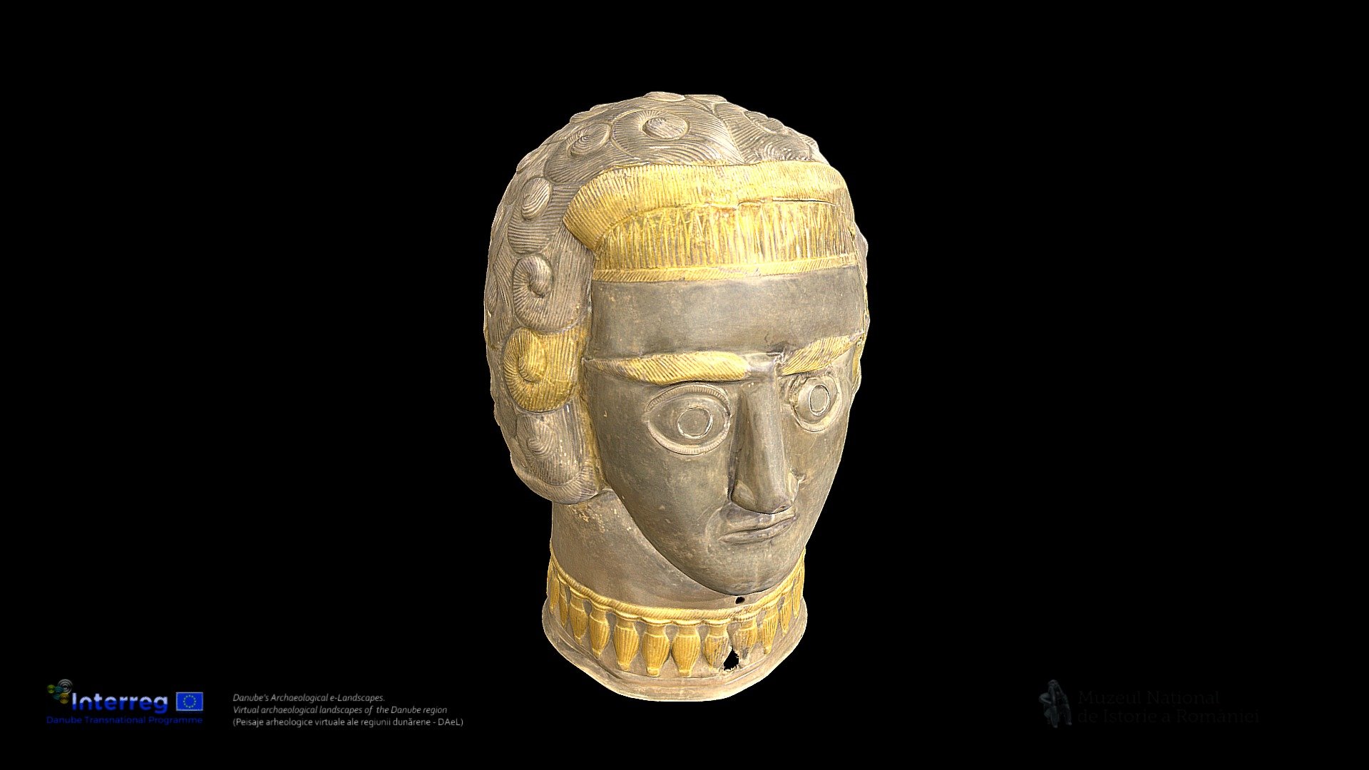 Cap uman din argint aurit, Peretu, România - 3D model by Muzeul ...