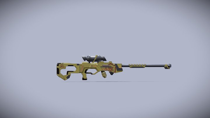 Sci-fi Rifle 3D Model