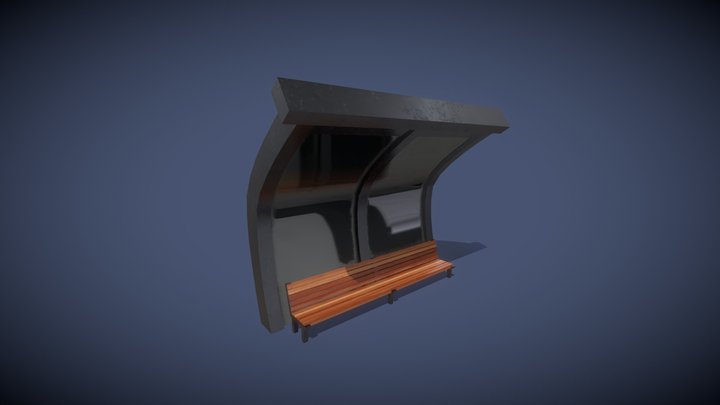 Bench | Seating | Bus-Stop 3D Model