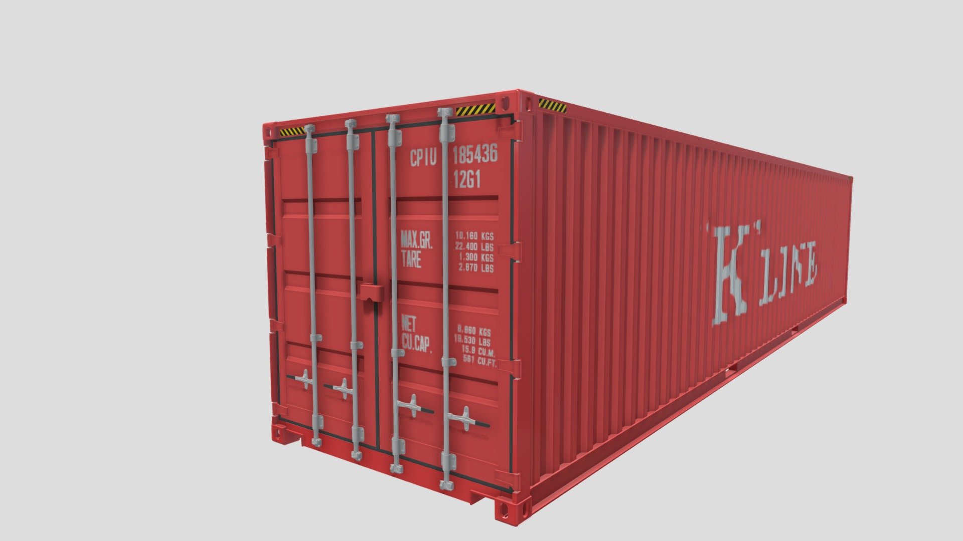 Shipping Container K Line - Buy Royalty Free 3D model by dragosburian ...