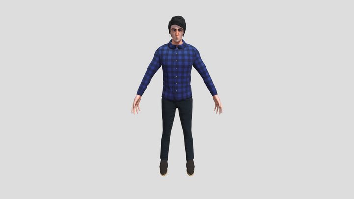 Tom Sturridge Low Poly 3D Model