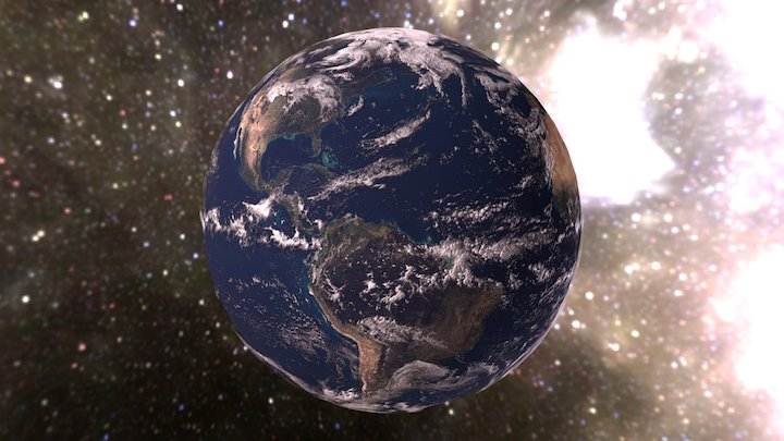 Simple Earth Planet 3D Model