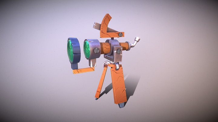 Stylized Magic Telescope – Game Ready 3D Model