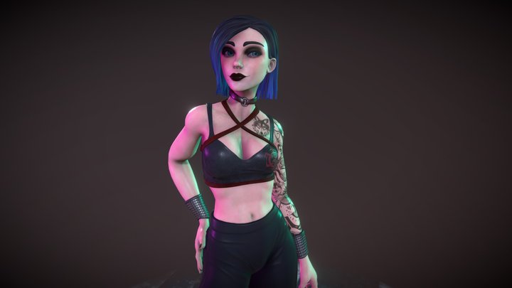 Rocker Girl 3D Model
