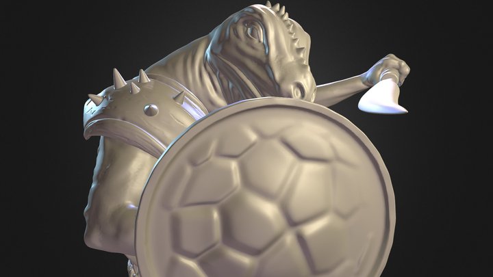 Dino - The Lizard Warrior 3D Model