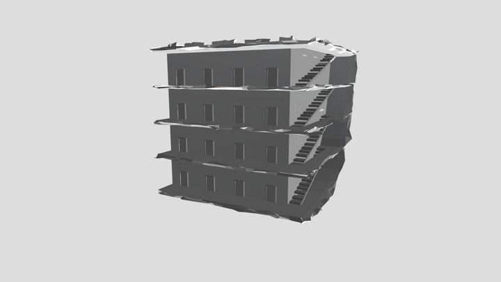 Apartments complex model right 3D Model