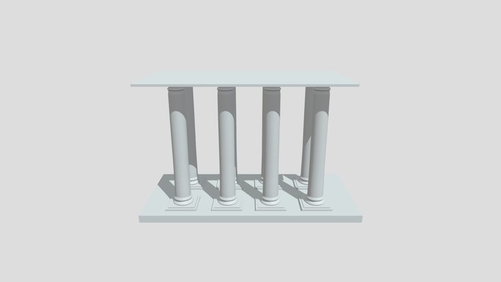 Model of Roman Pillars 3D Model