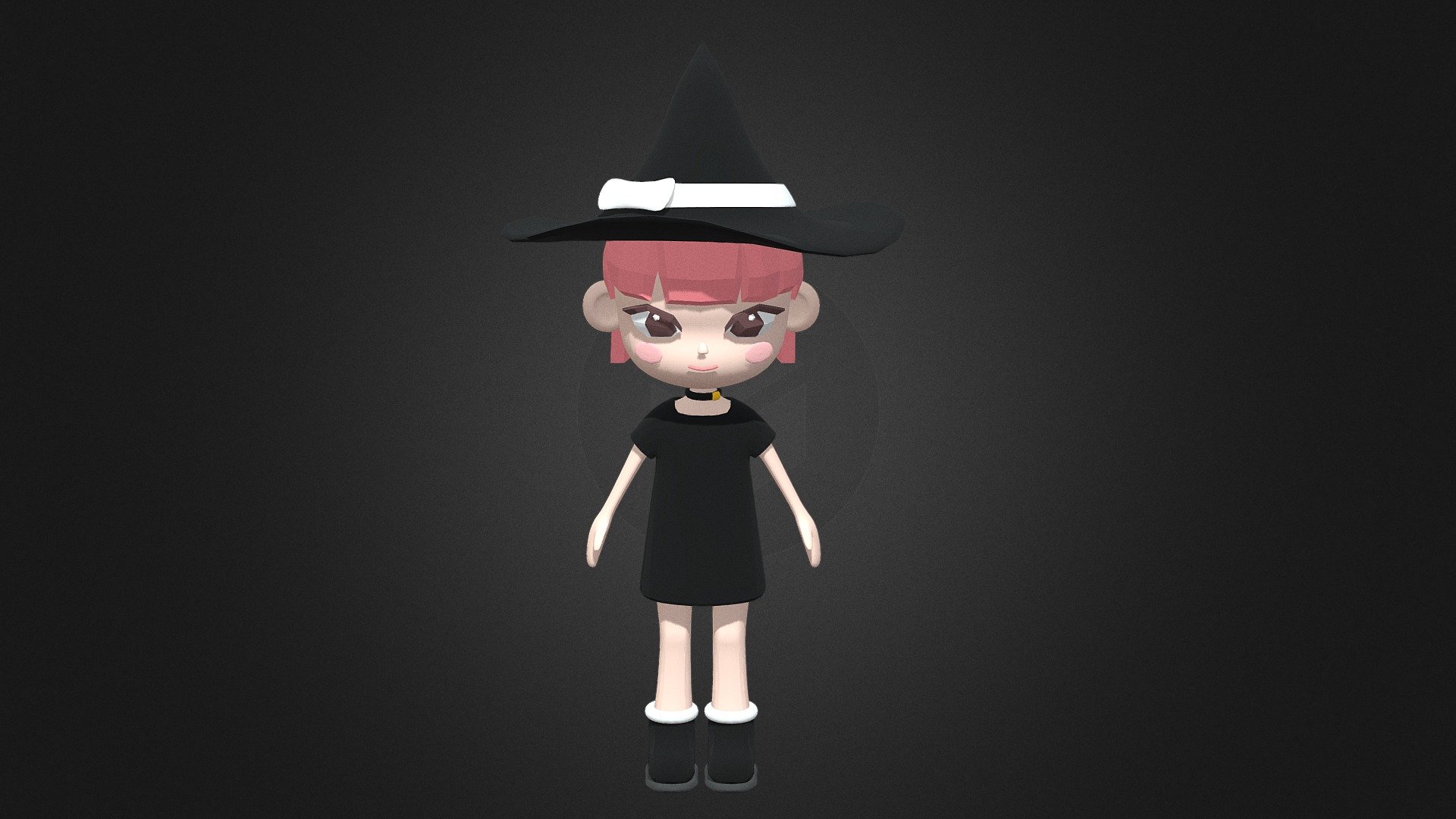 Little Girl With Pink Hair