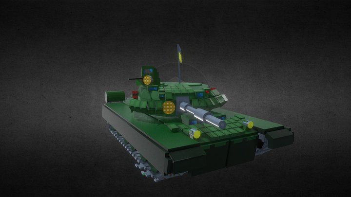 T-80 Ukraine (Blockbench) 3D Model