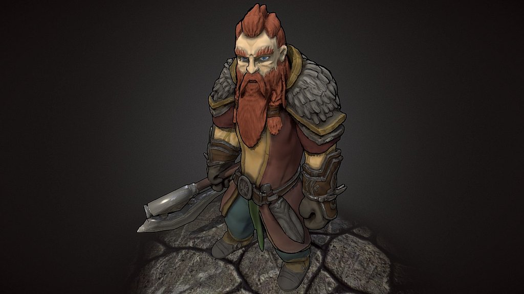 Iron Dwarf Warrior - 3D model by Jakob Baldwin (@lord00120) [90f30c9 ...