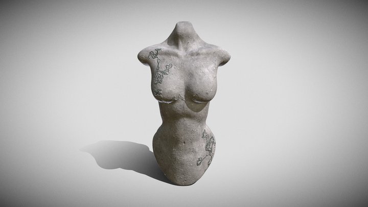 Woman Bust 3D Model