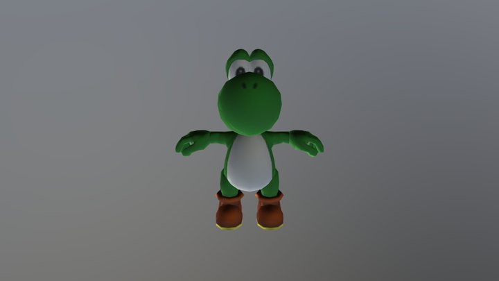 GameCube - Mario Superstar Baseball - Yoshi 3D Model