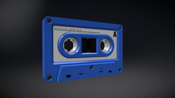 Retro Micro Cassette Audio Tape 3D Model