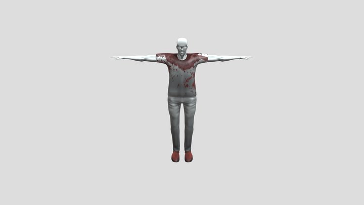 virginal pretty zombie 3D Model