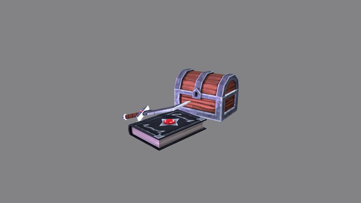 Low Poly Witch Props 3D Model