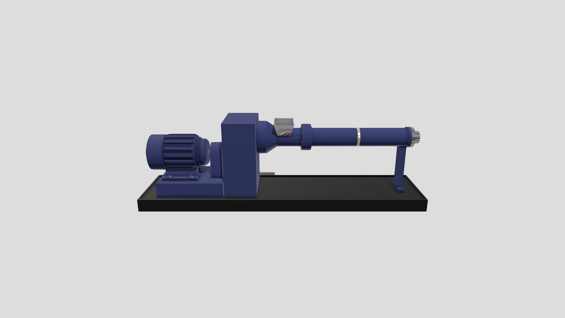 3D model CF- Extruder - This is a 3D model of the CF- Extruder. The 3D model is about a blue and black gun.