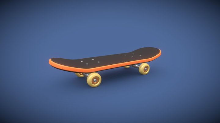 Cartoon skateboard 3D Model
