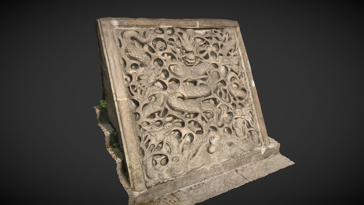 Dragon Stairs Sculpture 3D Model