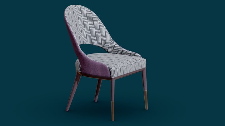 Side Chair lowpoly 3D Model