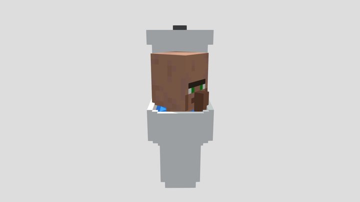 Villager skibidi toilet 3D Model