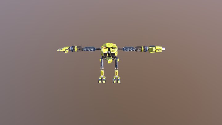 2DAE01 Bot Materials 3D Model